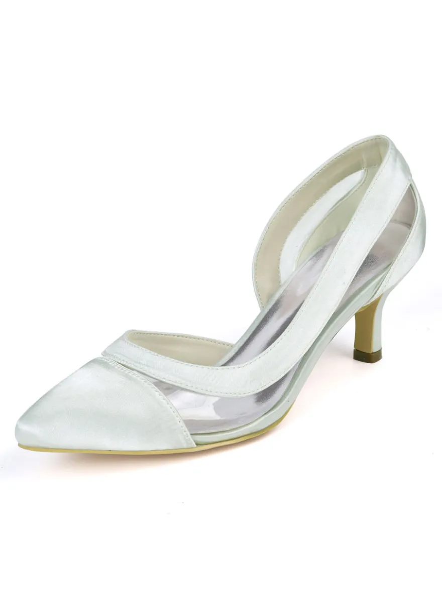 Escarpins femme bleu foncé en PU bout pointu talon bas