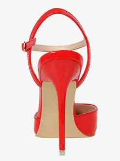 Escarpins femme slingbacks nude en PU talon haut bout pointu