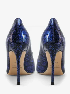 Escarpins femmes à talons aiguilles imprimés en cuir verni