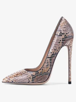 Escarpins femme talon haut bout pointu brillant