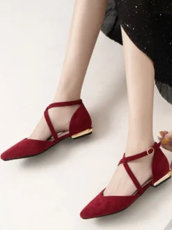Escarpins femme talon plate noir