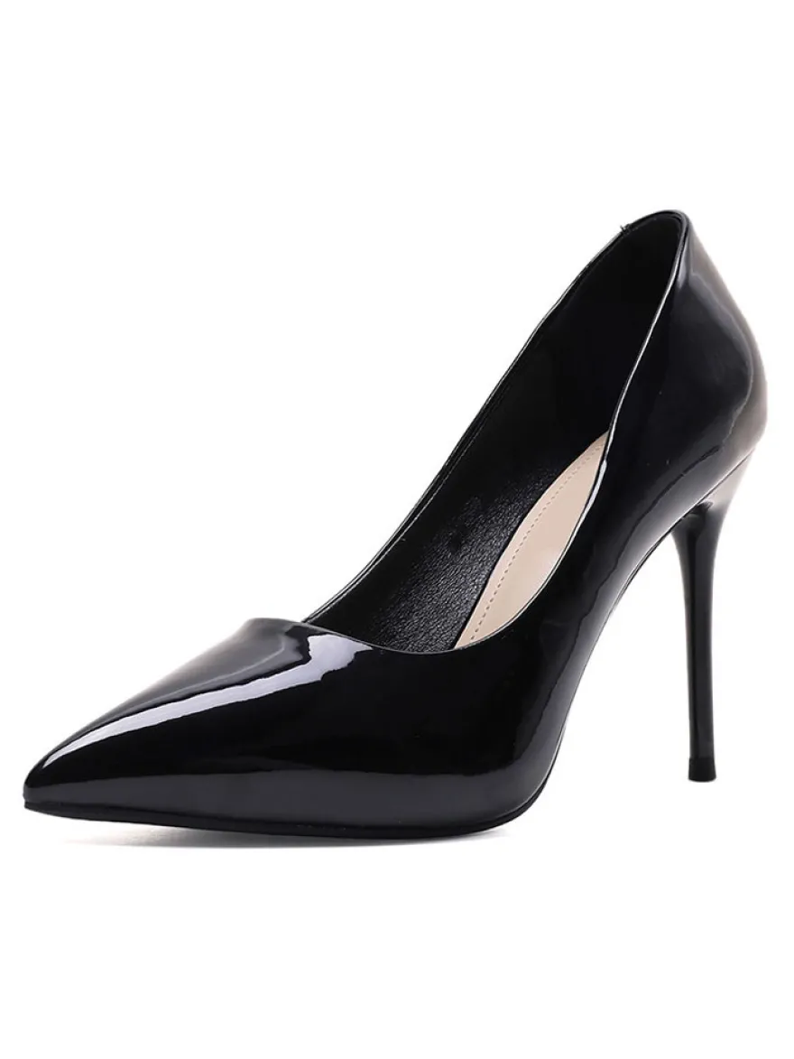 Escarpins Femme à Talons Hauts avec Bout Pointu Unicolore