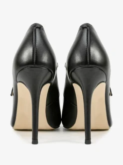 Escarpins noirs Mary Jane à bout pointu et talons aiguilles