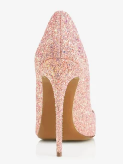 Escarpins à paillettes à bout pointu chaussures de soirée faciles à enfiler