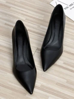 Escarpins à petits talons bout pointu chaussures à enfiler