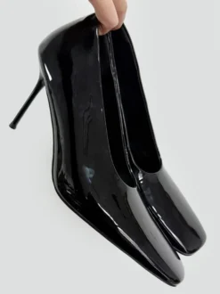 Escarpins sexy pour femmes bout carré chaussures habillées à enfiler