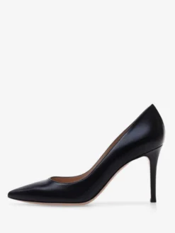 Escarpins à talons aiguilles et tige en PU verni pour femmes