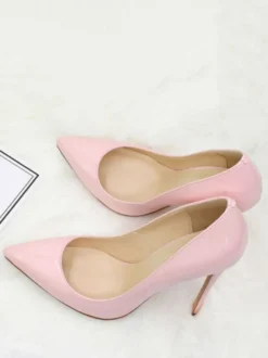 Escarpins à Talons Hauts avec Bout Pointu Unicolore