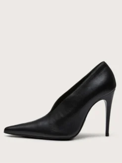Escarpins à talons hauts bordeaux pour femmes bout pointu à enfiler
