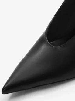 Escarpins à talons hauts bordeaux pour femmes bout pointu à enfiler