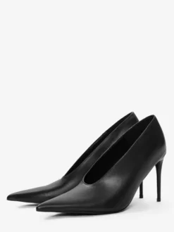 Escarpins à talons hauts bordeaux pour femmes bout pointu à enfiler