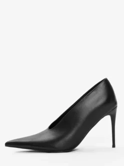 Escarpins à talons hauts bordeaux pour femmes bout pointu à enfiler