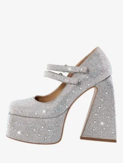 Escarpins À Talons Hauts Plateformes Strass Soirée Femmes En Cuir PU