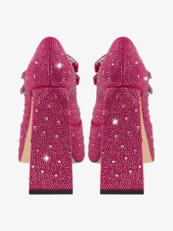 Escarpins À Talons Hauts Plateformes Strass Soirée Femmes En Cuir PU