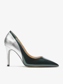 Escarpins à talons hauts pour femmes bout pointu patchwork à enfiler