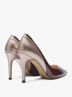 Escarpins à talons hauts pour femmes bout pointu patchwork à enfiler