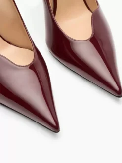 Escarpins à talons hauts pour femmes Escarpins à bout pointu Burgundu