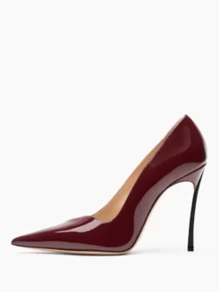 Escarpins à talons hauts pour femmes Escarpins à bout pointu Burgundu