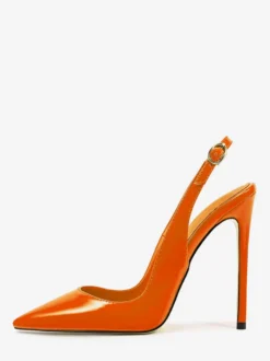 Escarpins à talons hauts pour femmes chaussures habillées à bout pointu et bride arrière