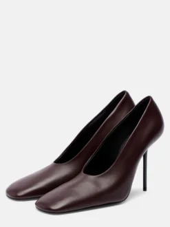 Escarpins à talons hauts pour femmes bout carré chaussures habillées à enfiler