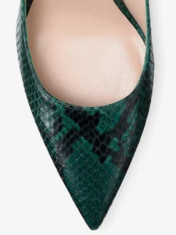 Escarpins à talons hauts pour femmes bout pointu motif serpent à enfiler