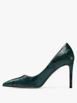 Escarpins à talons hauts pour femmes bout pointu motif serpent à enfiler