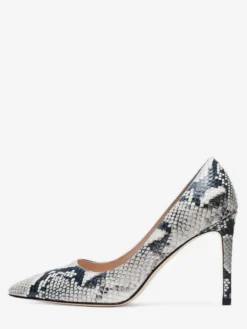 Escarpins à talons hauts pour femmes bout pointu motif serpent à enfiler