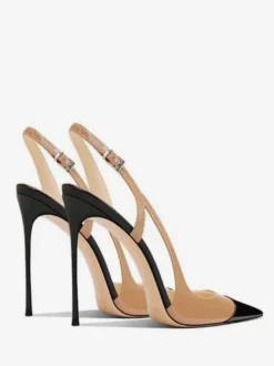 Escarpins à talons hauts pour femmes bout pointu bride arrière ajourée