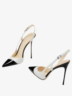 Escarpins à talons hauts pour femmes bout pointu bride arrière ajourée