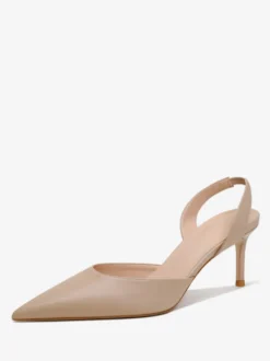 Escarpins à talons noirs à bout pointu et talon aiguille pour femmes