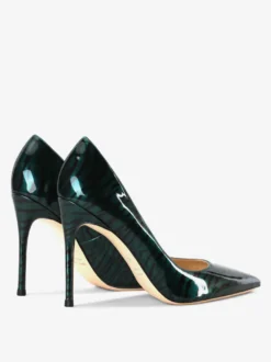 Escarpins Talons pour femmes sexy imprimé zèbre bout pointu talon aiguille en cuir verni