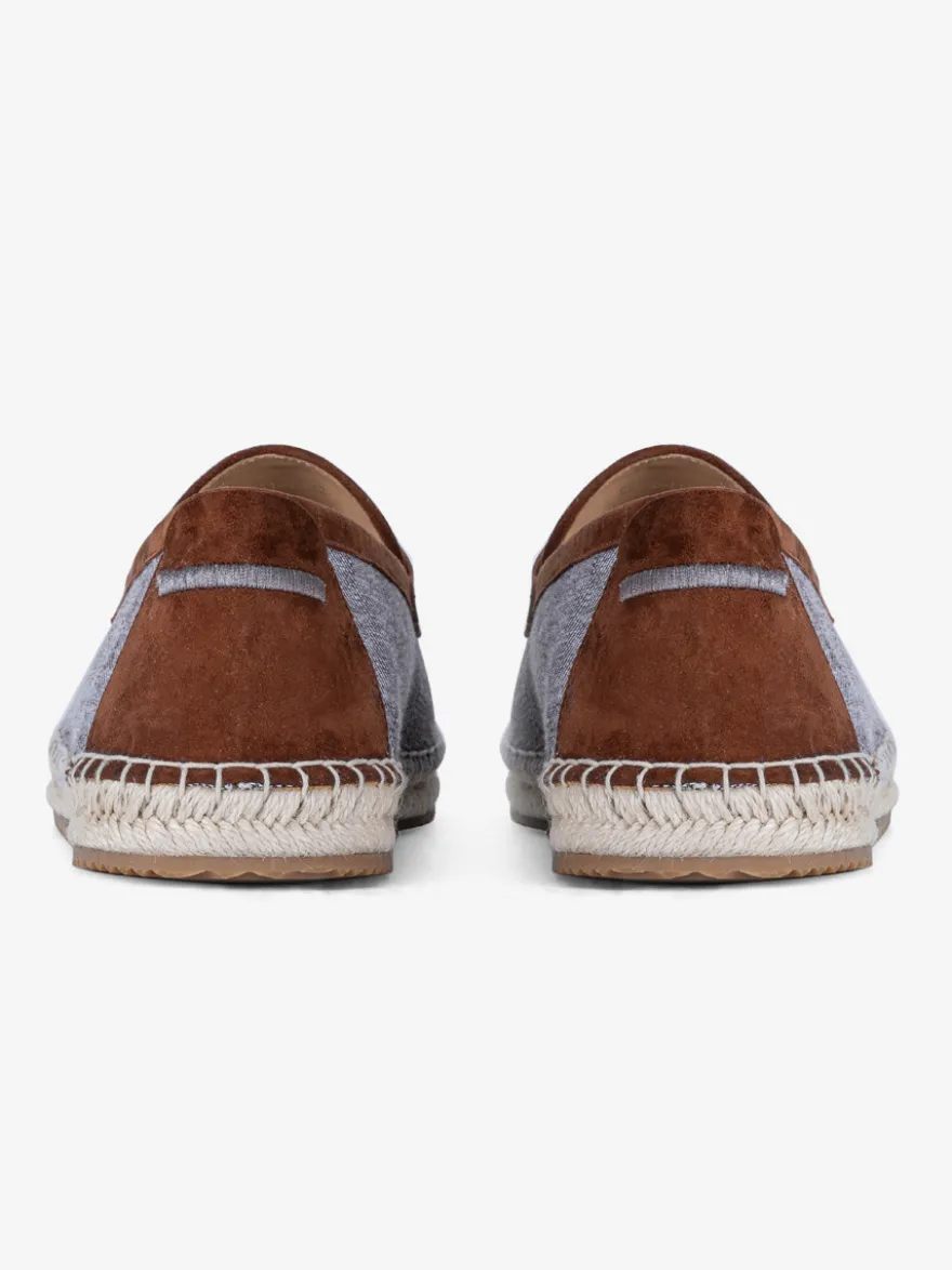 Espadrilles à enfiler pour homme avec semelle en corde tressée
