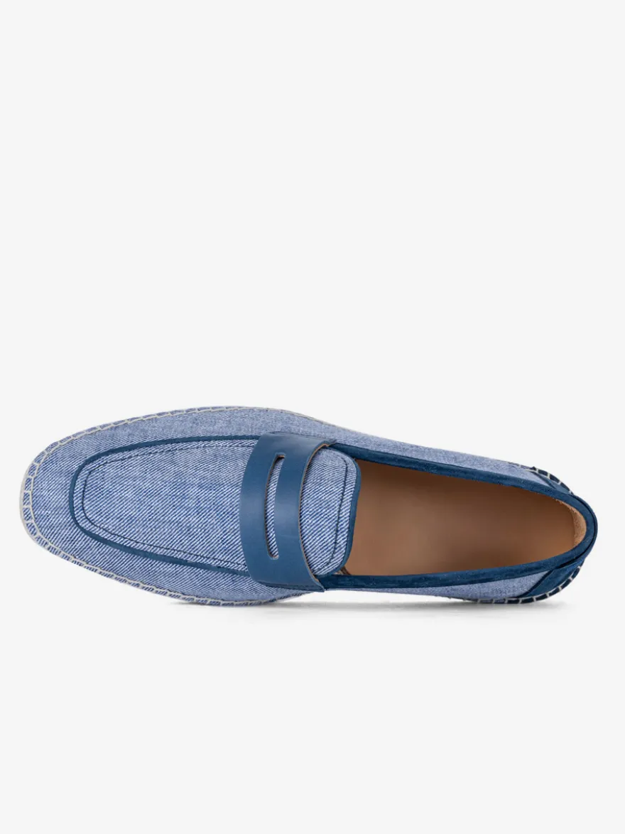 Espadrilles à enfiler pour homme avec semelle en corde tressée