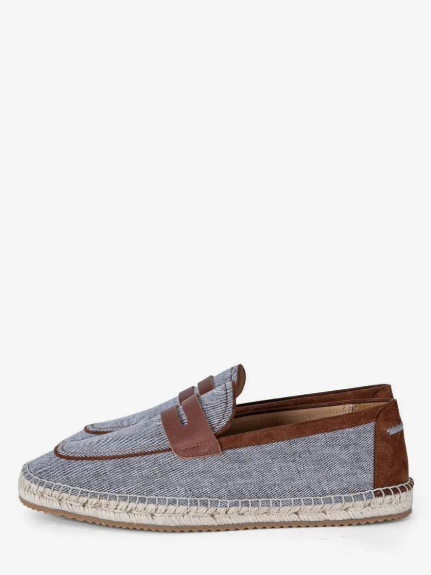 Espadrilles à enfiler pour homme avec semelle en corde tressée