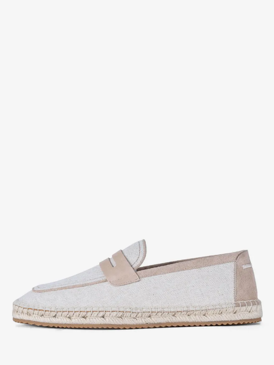 Espadrilles à enfiler pour homme avec semelle en corde tressée