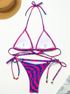 Femmes Bikini maillot de bain Royal violet taille basse été plage maillots de bain