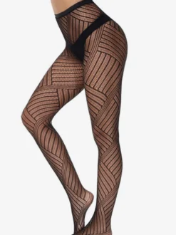 Femmes collant Noir Géométrique Lingerie