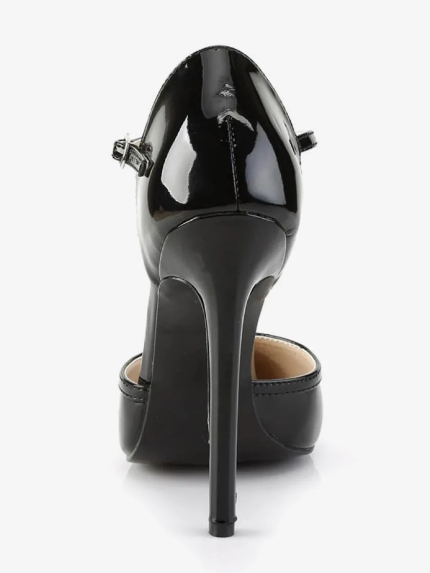 Femmes Escarpins Slip-On Bout Pointu Talon Aiguille Paillettes T-Strap Sexy Vintage Chaussures