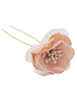 Fleurs épingle à cheveux mariage rose coiffe mariage 2 pièces