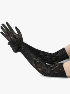 Gants de mariage blancs en cuir pour femmes longs gants de soirée d'opéra de mariée