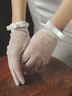 Gants de mariage Gants Nœuds en dentelle Gants de mariée