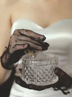 Gants de mariage Gants Nœuds en dentelle Gants de mariée
