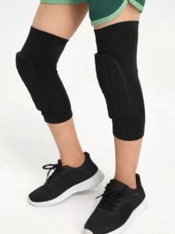 Genouillères Accessoires De Sport Enfant Noir 2 Pièces Pour Course À Pied Vêtements De Sport