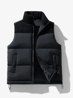 Gilet matelassé sans manches à col montant pour homme