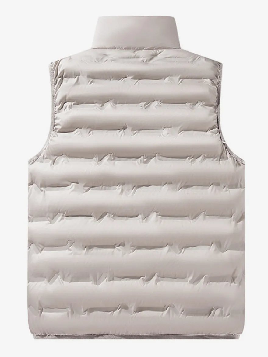Gilet rembourré sans manches à col montant pour homme