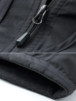 Gilet sans manches à col montant pour homme doublé polaire