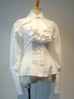 Gothic Lolita Blouses Noir manches longues Volants Lolita Top Lolita Shirt Déguisements Halloween