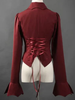 Gothique Lolita Manteaux Rouge À Lacets Printemps
