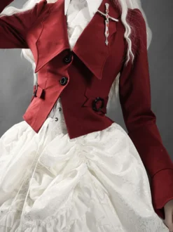 Gothique Lolita Manteaux Rouge À Lacets Printemps