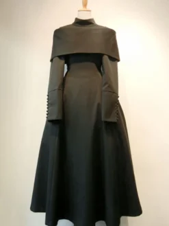 Gothique Lolita OP robe bouton plissé noir une pièce robe lolita Déguisements Halloween